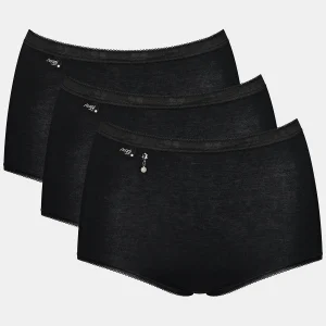 Sloggi Basic H Pearl 3-Pack culotte maxi, noir