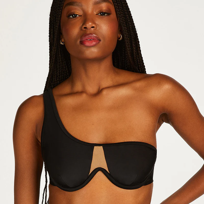 Hunkemöller Belize mesh haut de bikini, noir – Image 2