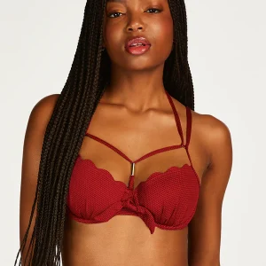 Hunkemöller Scallop Rio bikini top avec armature, rouge