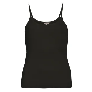Lady Avenue Silk Jersey Camisole top, noir