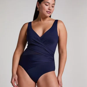 Hunkemöller Shell Mesh maillot de bain une pièce, bleu
