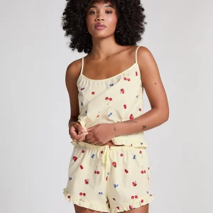 Hunkemöller Ruffle tissé court shorts, jaune