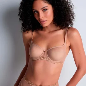 Aubade Sheer Emotion soutien-gorge balconnet, beige