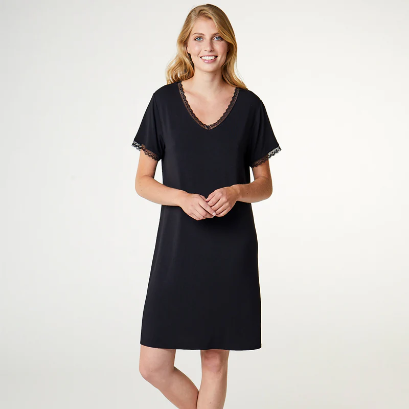 CCDK Jacqueline chemise de nuit, noir – Image 2