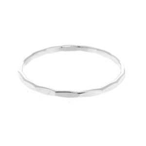 Bague de bout de doigt Argent 925 massif martelé