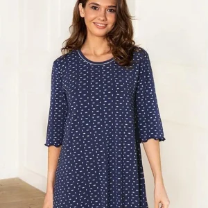 Lady Avenue Bamboo chemise de nuit, bleu