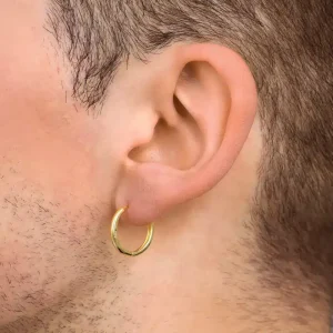 Creole Plaqué Or Epaisse sur Argent Homme 18mm