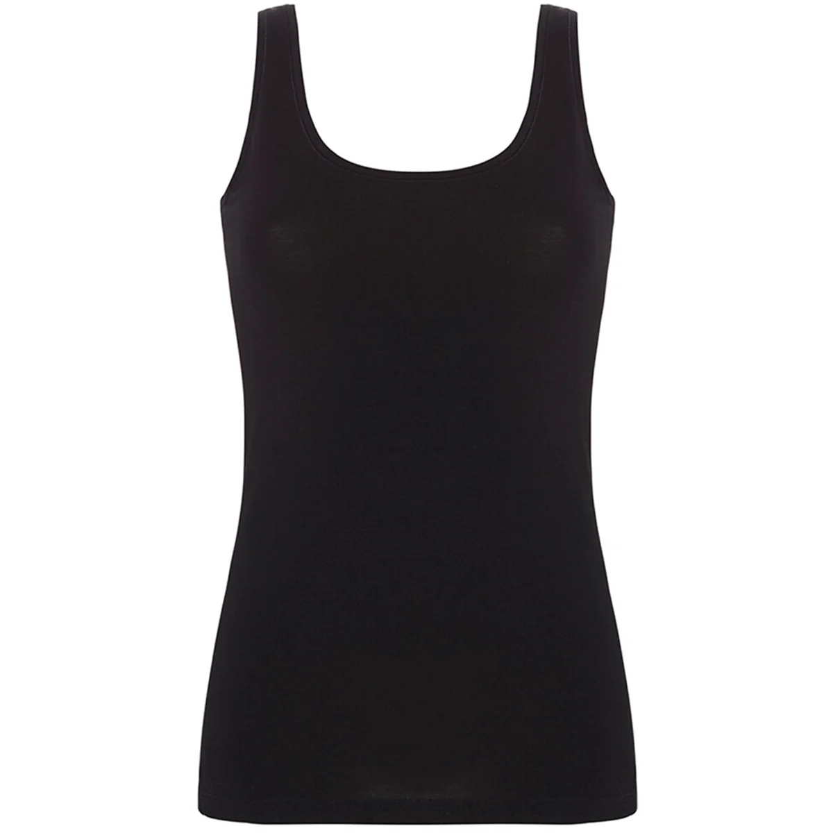 Femilet Basic Cotten Tank top, noir – Image 2
