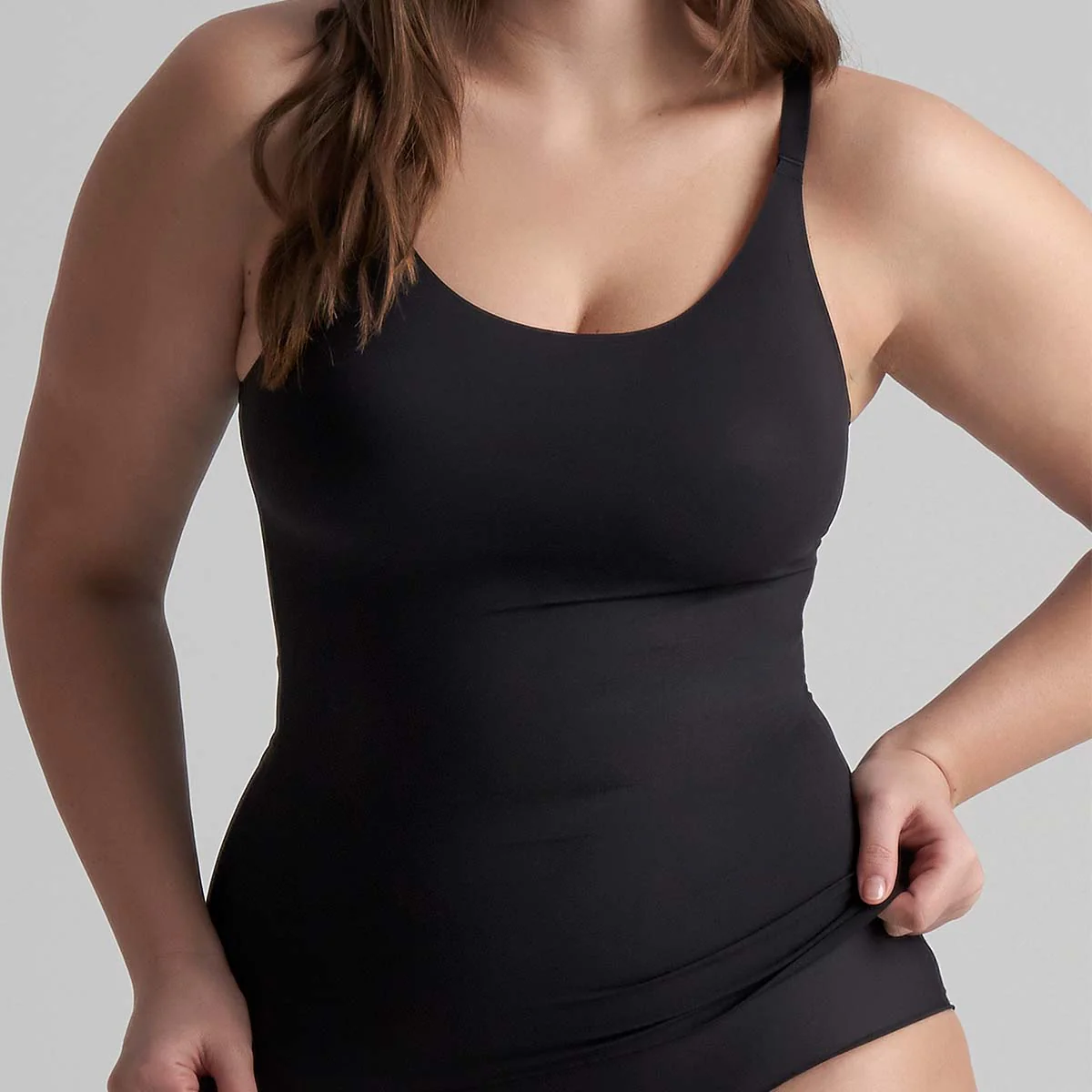 Bye Bra Invisible Singlet top, noir – Image 4