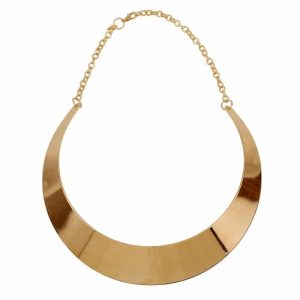 Collier torque doré pour femme style plastron