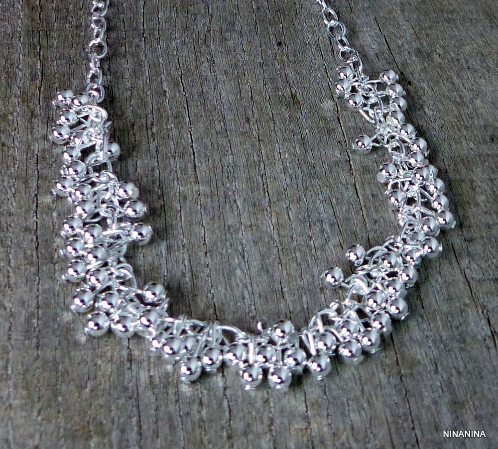 Collier Argent Perles multiples plaquĆ© Argent femme ā Image 6
