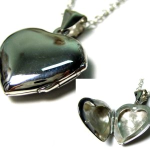 Collier Chaine coeur porte photo Argent 925 massif