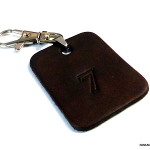 Porte clé homme cuir personnalisé chiffres ou initiales