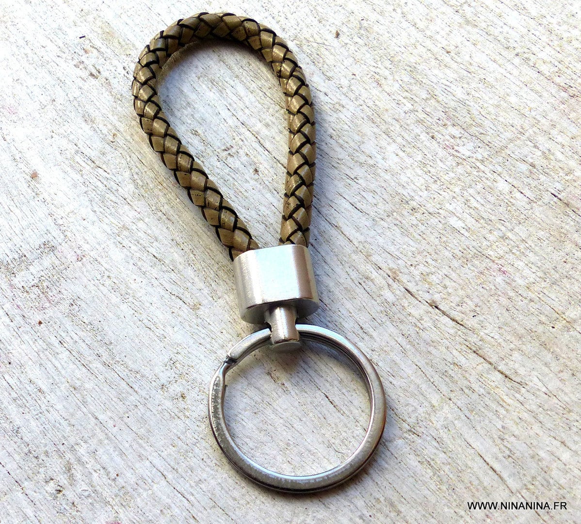 Porte clé homme cuir tressé – Image 9