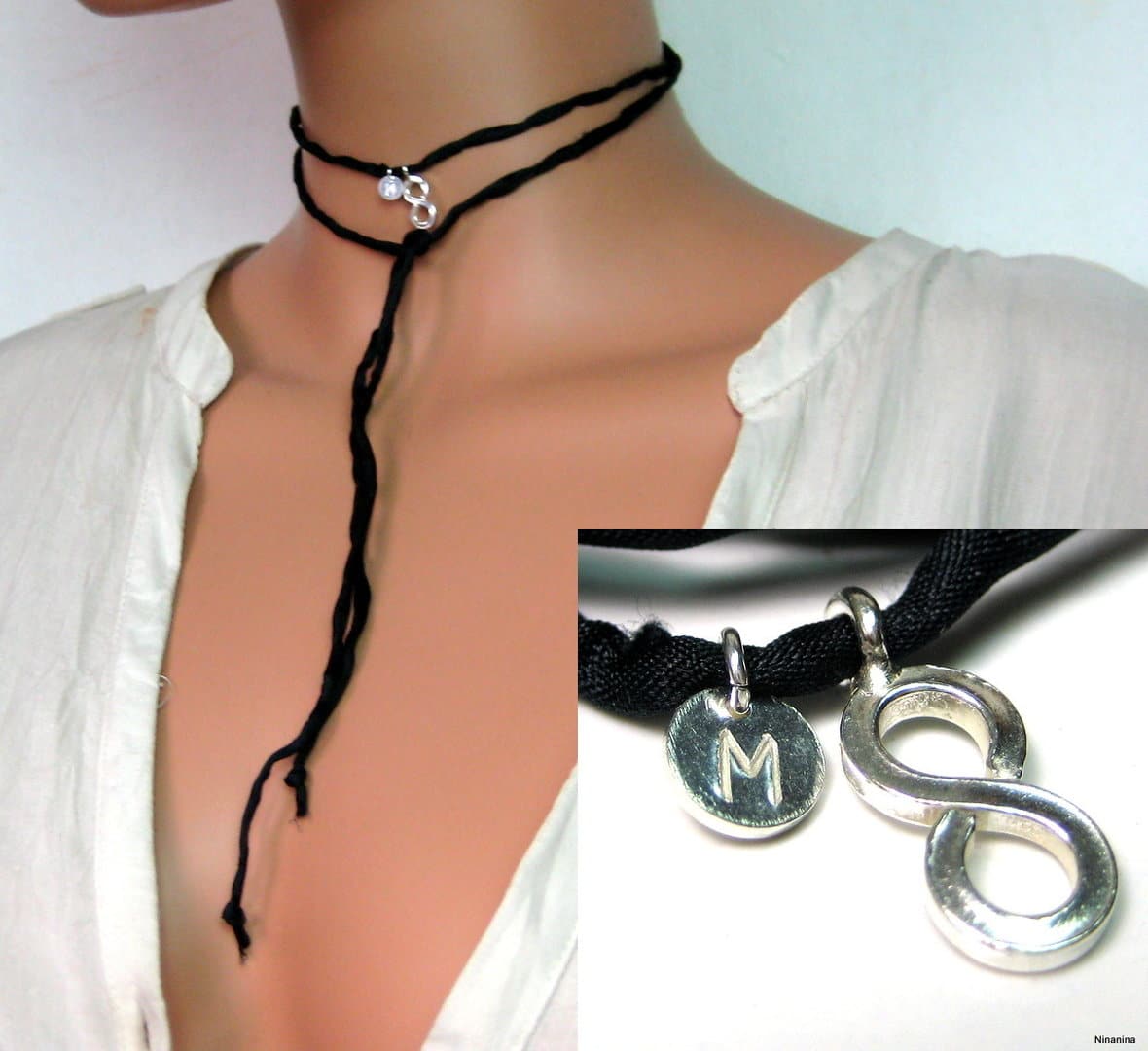 Collier infini personnalisable femme Argent 925 massif – Image 2