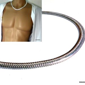Chaine homme Argent plaqué maille serpent
