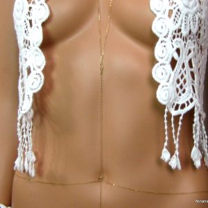 Chaine de corps or plaqué femme chaine maille forçat