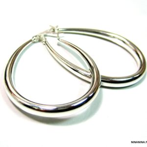 Boucle d’oreille créole Argent pas cher plaqué