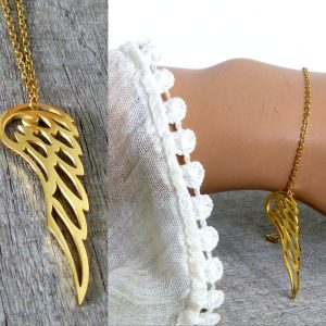 Bracelet Acier inoxydable doré aile d’ange