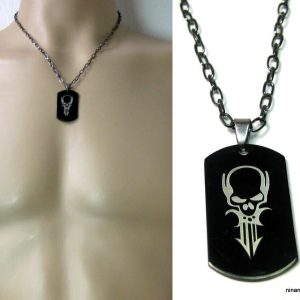 Collier homme tête de mort Acier inoxydable