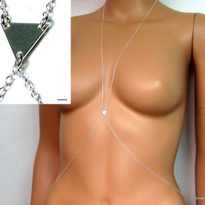 Chaîne de corps Argent 925 massif motif triangle