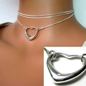 Collier Chaine coeur plaqué Argent
