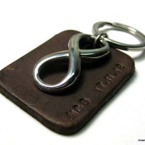 Porte cle infini personnalisable pendentif pour homme