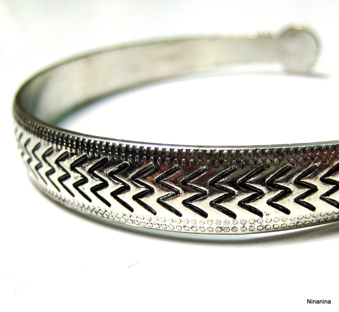 Bracelet demi-jonc métal argenté – Image 2