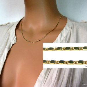 Chaine homme Plaqué Or maille fantaisie