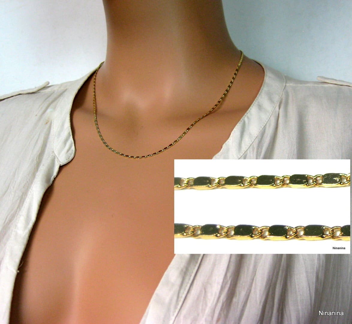 Chaine homme PlaquĆ© Or maille fantaisie ā Image 2