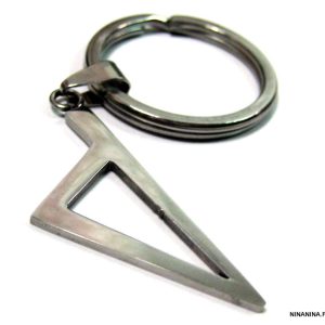 Porte clé Acier inoxydable Pendentif corse stylisée