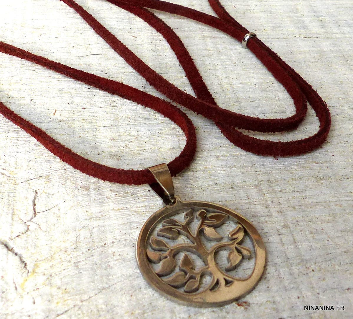 Collier Arbre de vie Acier inoxydable argenté – Image 4