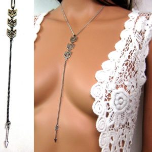 Collier long flèche Acier inoxydable