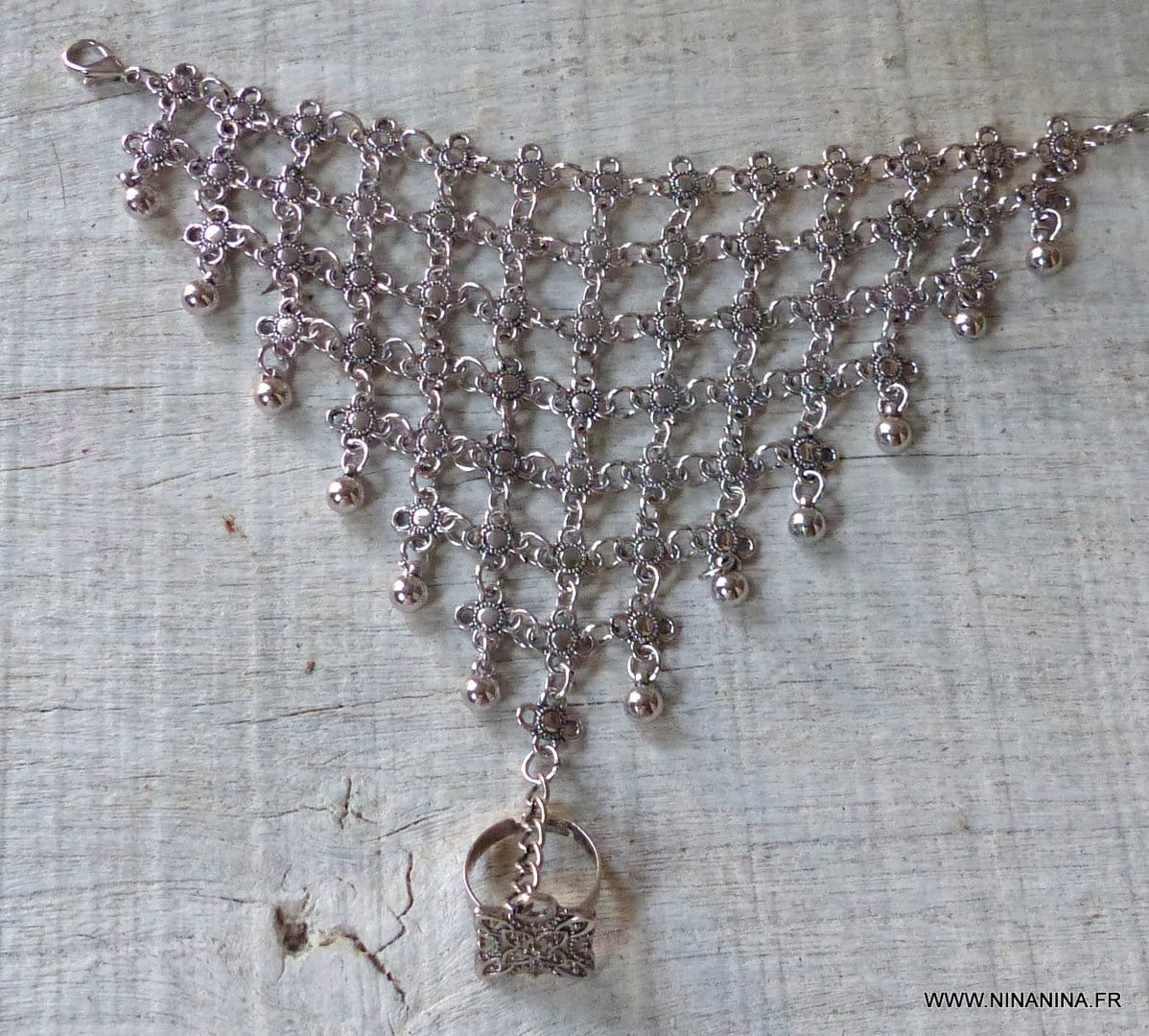 Bijou de main boheme chic – Bracelet bague ethnique – Image 7