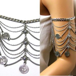 Bracelet de biceps métal argenté