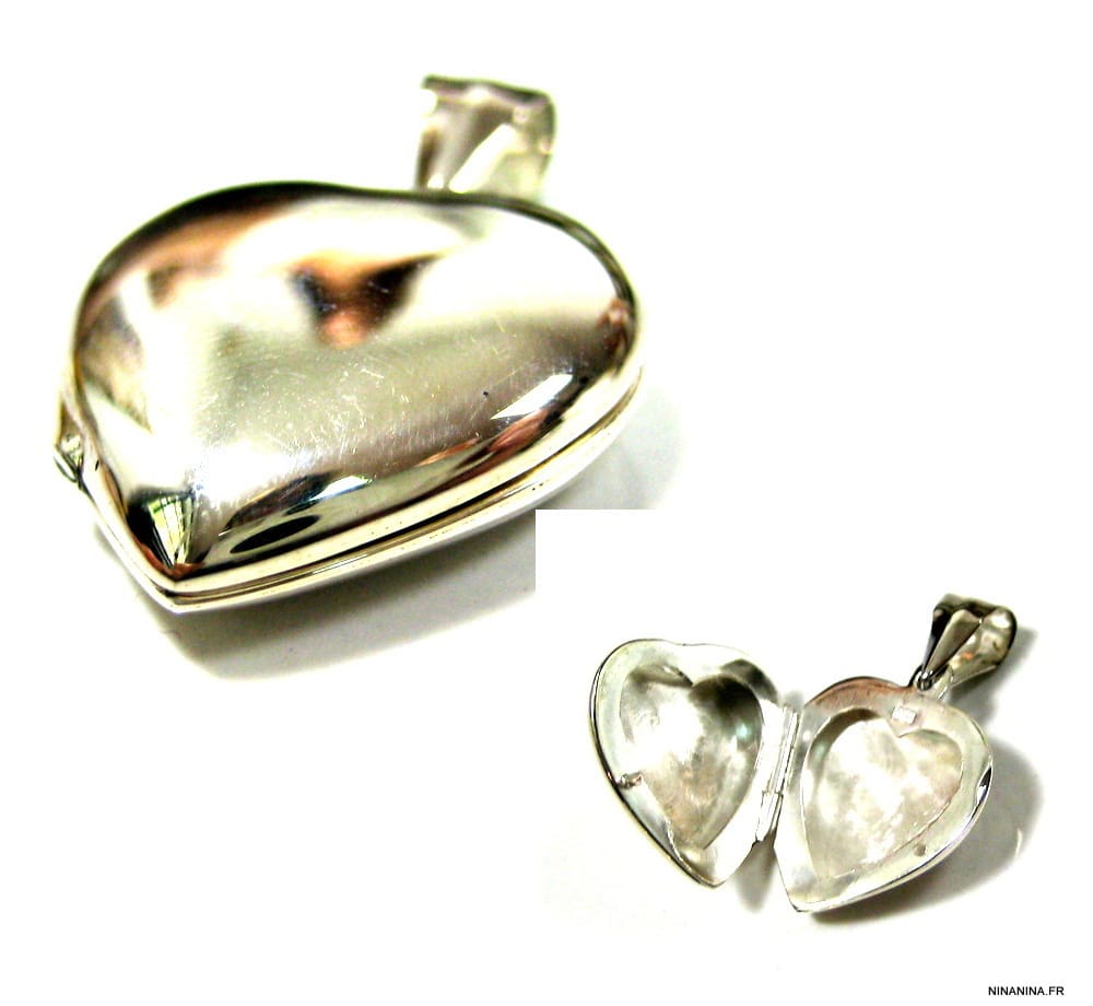 Pendentif coeur porte photo Argent 925 massif – Image 3