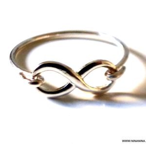 Bague infinity argent 925 massif avec signe infini pour femme