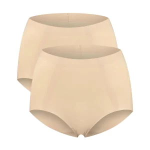Bye Bra Smooth Essentials Mid Waist 2-pack culotte maxi, beige