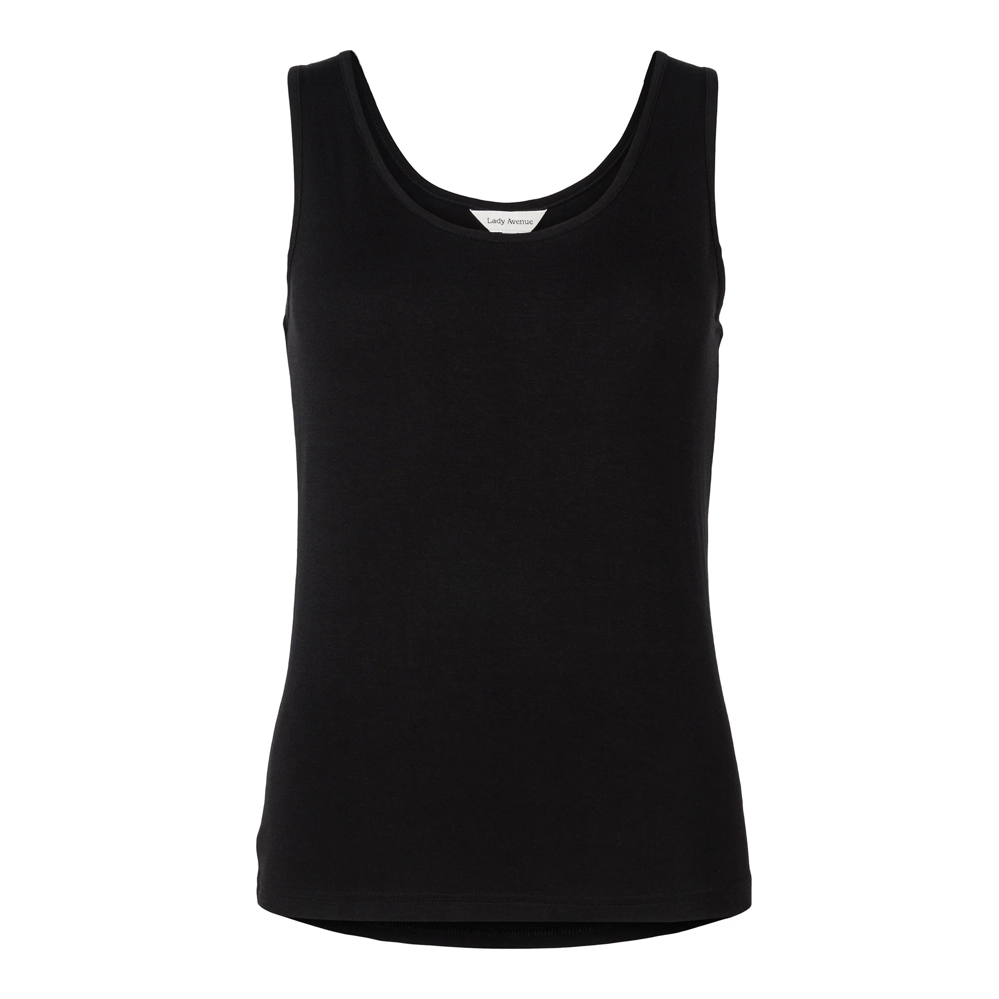 Lady Avenue Bamboo Basic top, noir – Image 2