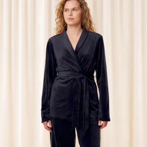 Triumph Sensual Velour peignoir, bleu