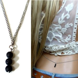 Chaine de taille Acier inoxydable pierre de lave