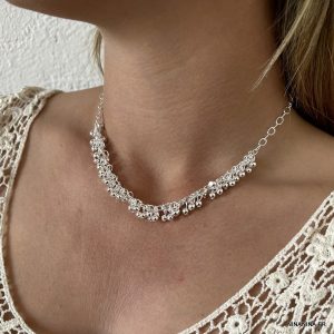 Collier Argent Perles multiples plaqué Argent femme