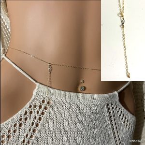 Chaine de taille Plaqué Or 14 carats motif losange