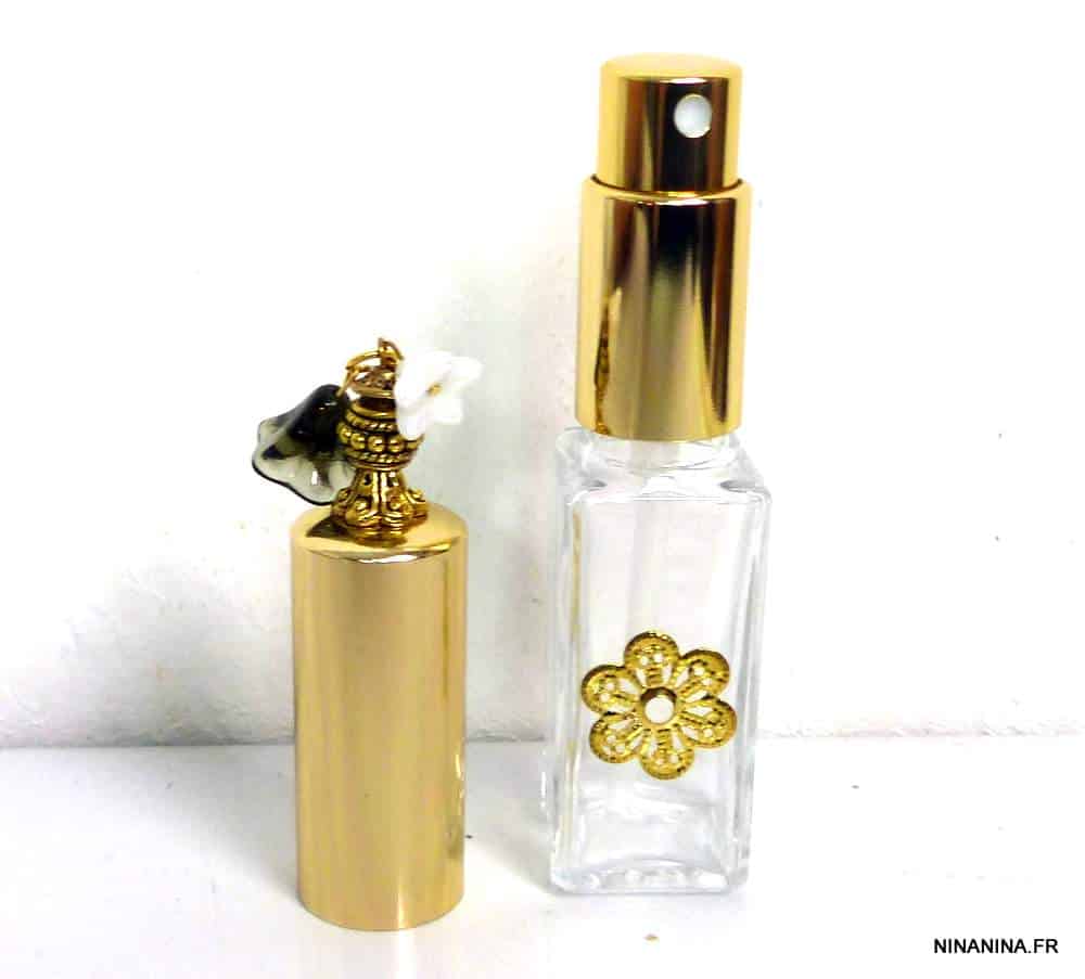 Atomiseur flacon de parfum rechargeable métal doré – Image 4