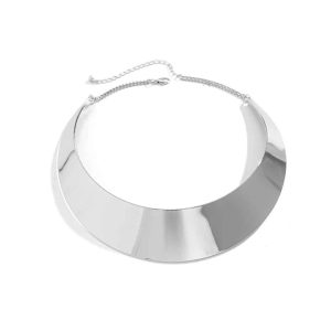 Collier plastron argent femme style ethnique