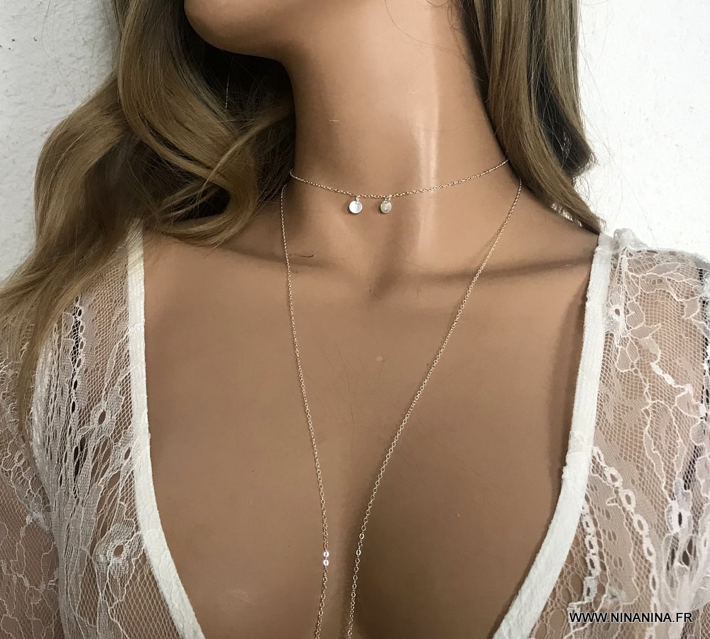 Sautoir personnalisé argent 925 femme – Collier long gravé – Image 7