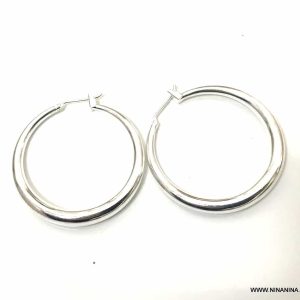 Creoles femme Argent plaqué rondes