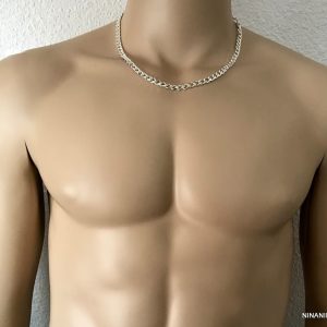 Chaine maille gourmette argent plaqué pour homme