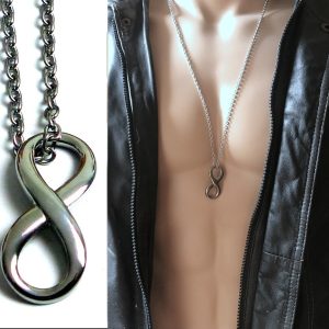 Collier infini homme chaine Acier inoxydable argenté