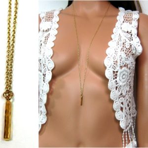 Collier long – Sautoir Argent 925 massif Plaqué Or